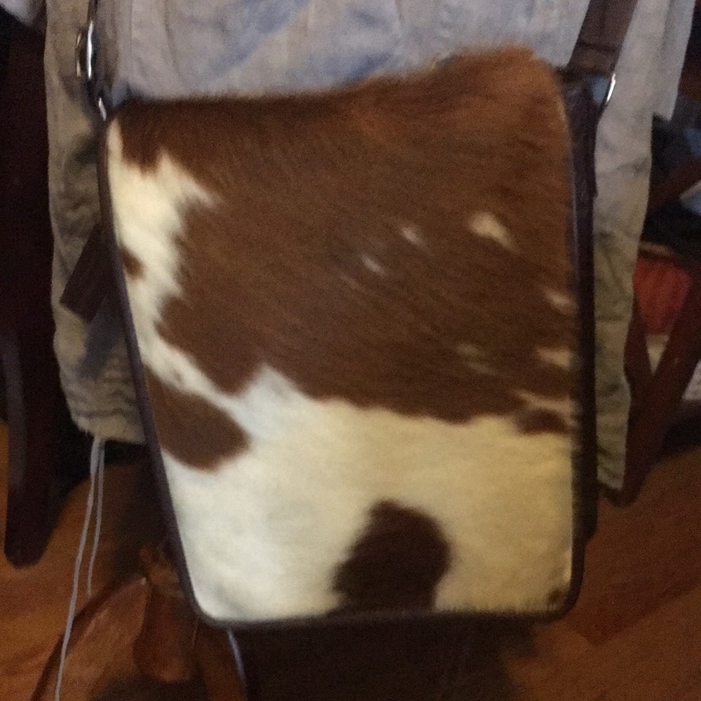 Cowhide leather crossbody
